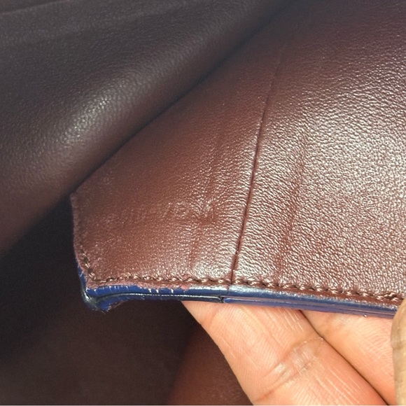 Celine Tri Colour All Soft Blue, Black, Brown Colour Block Shoulder Flap Bag - Picture 11 of 17